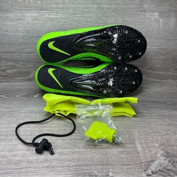Nike Zoom Long Jump 4 Track Spikes Shoes Cleats Men’s Size 10 Electric Green NEW - Picture 9 of 9